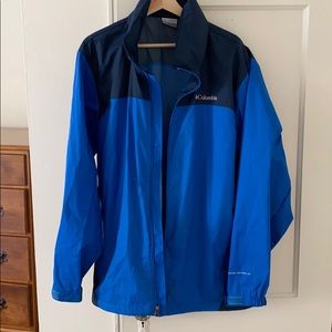 Columbia Mens Rain Jacket wind breaker Hood Large